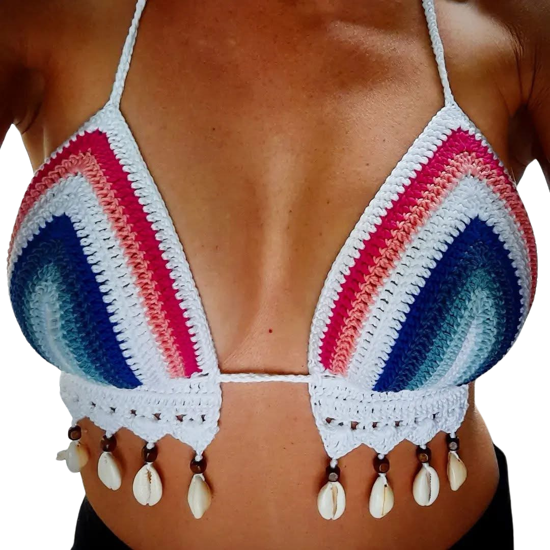 Cowrie Shell Bikini Top