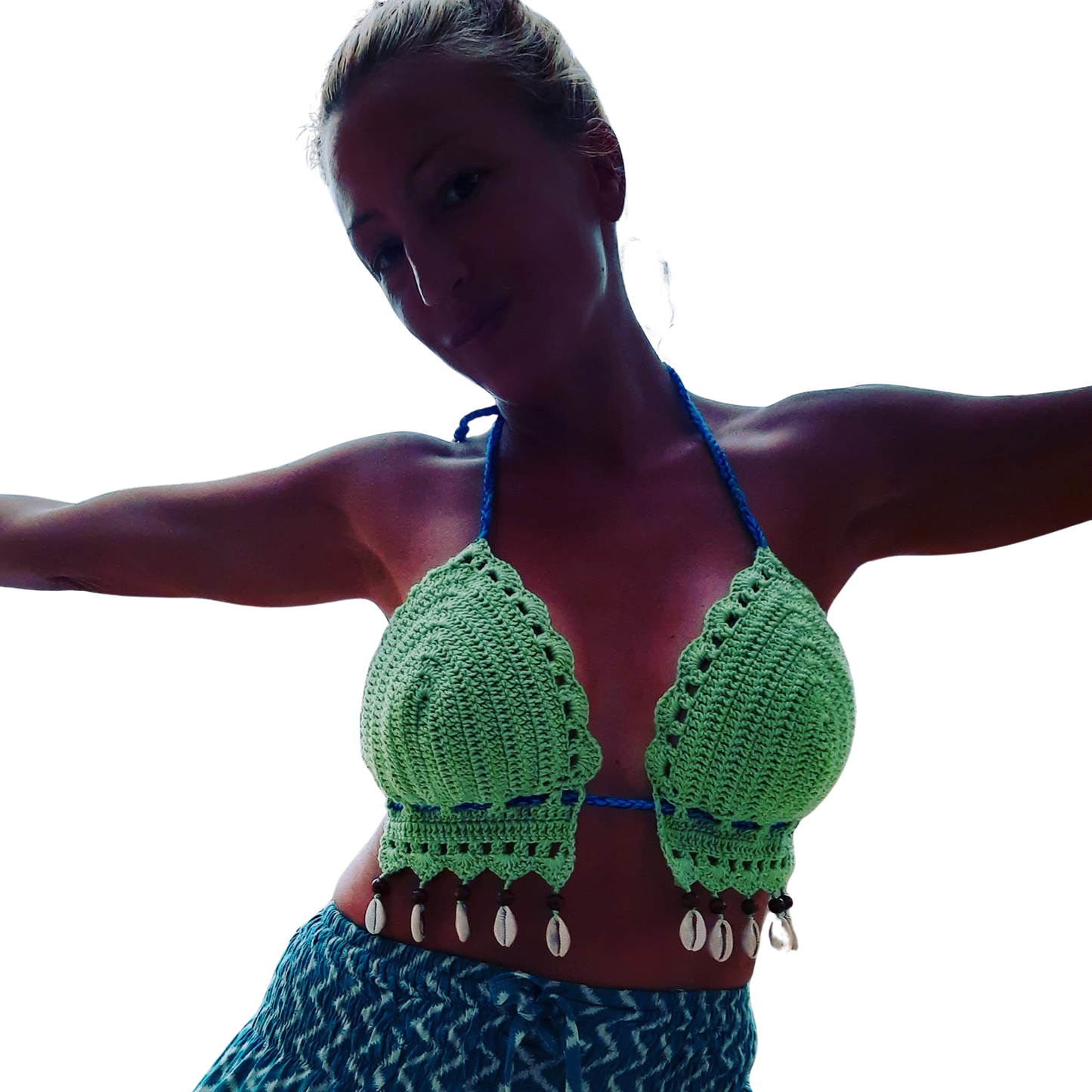 Cowrie Shell Bikini Top